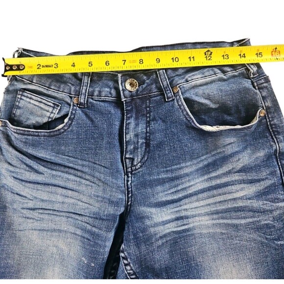 Cowgirl Tuff Fiesta Jeans Size 28X33 Aztec Embroidered Pockets Boot Cut Stretch - Picture 8 of 10